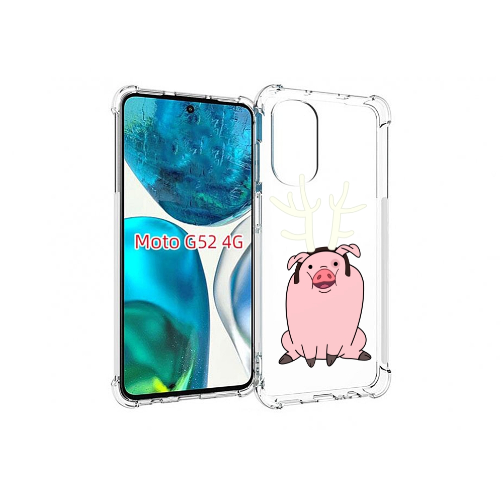 

Чехол MyPads поросенок-с-рогами для Motorola Moto G82 / Moto G52, Прозрачный, Tocco