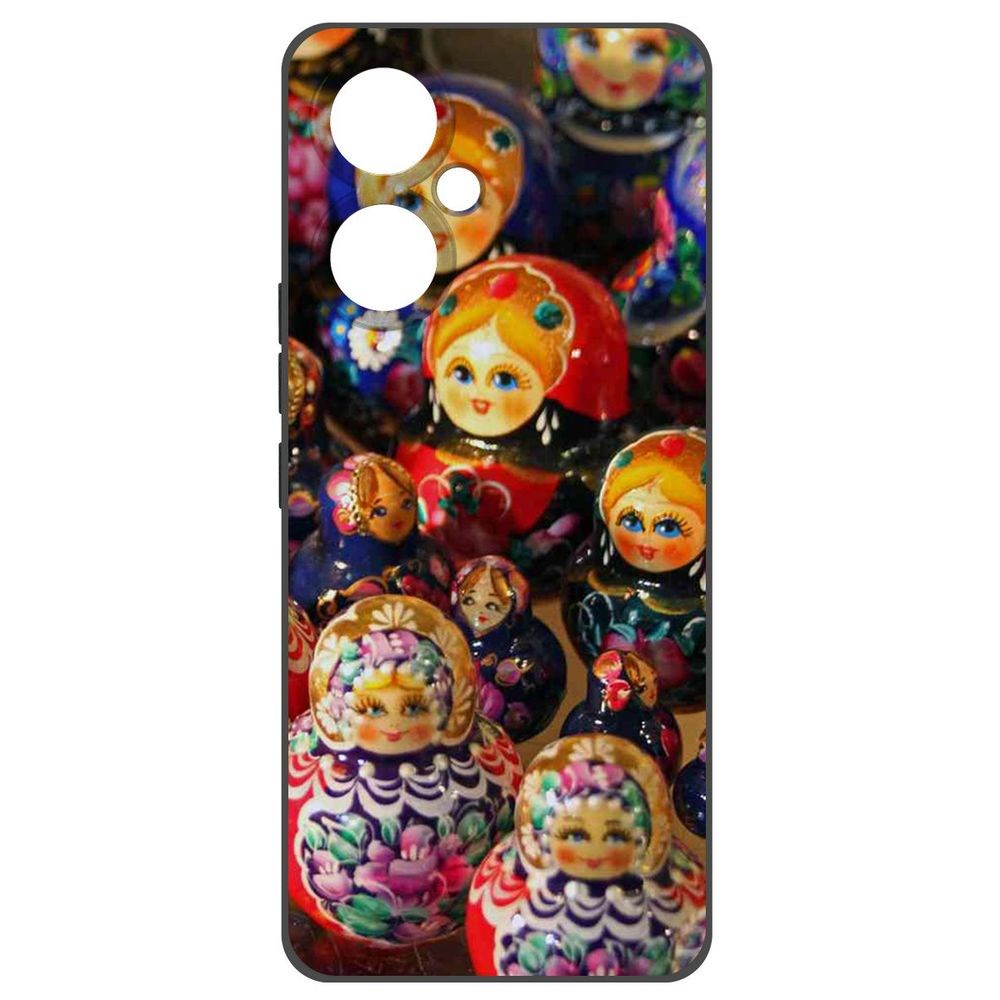 

Чехол-накладка Krutoff Soft Case Матрешка для Tecno Camon 19, Черный