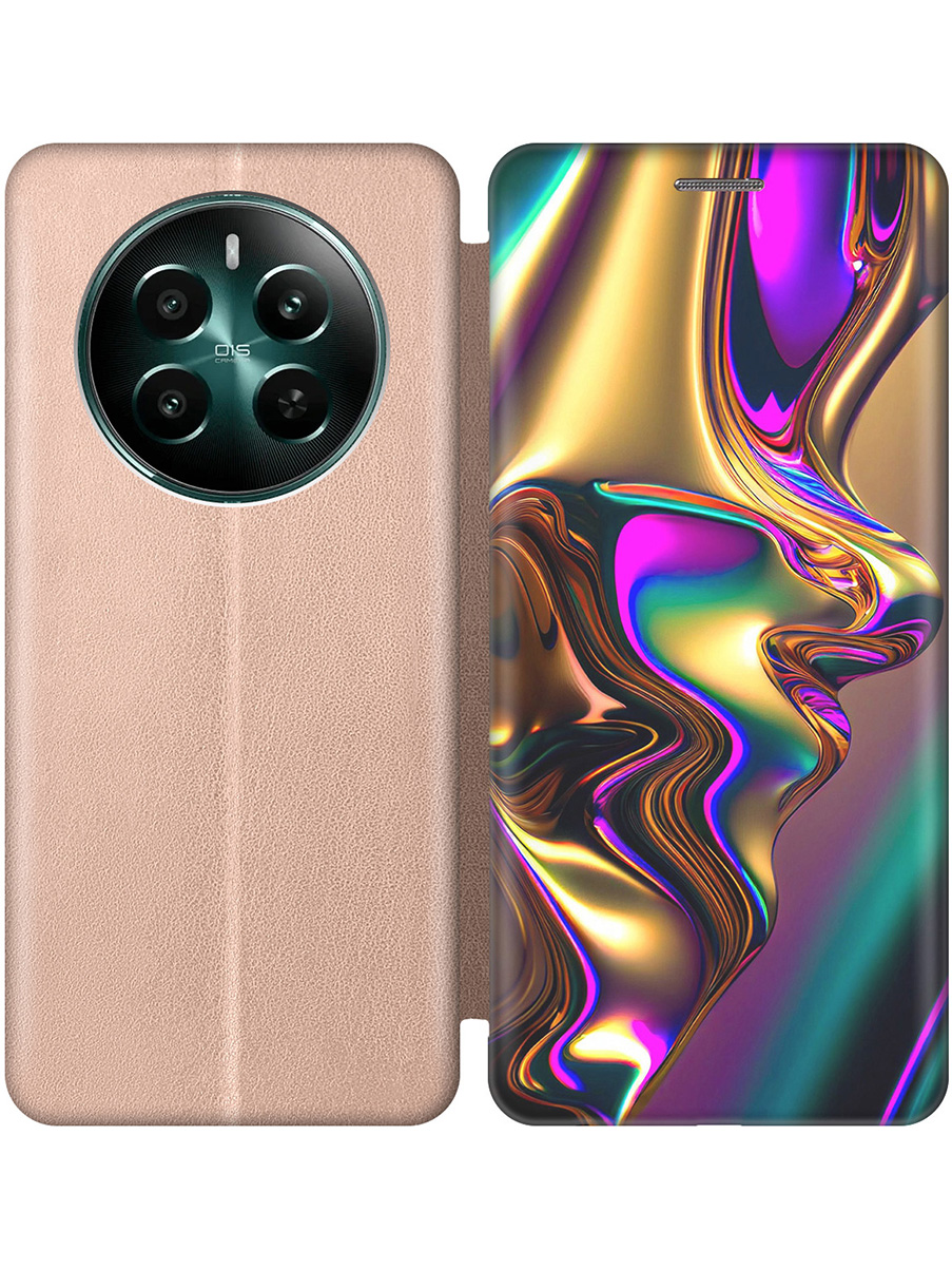 

Чехол-книжка на Realme 12+ 5g / Narzo 70 Pro 5g с принтом "Золотистая абстракция" золотой, Золотистый;фиолетовый, 783983231