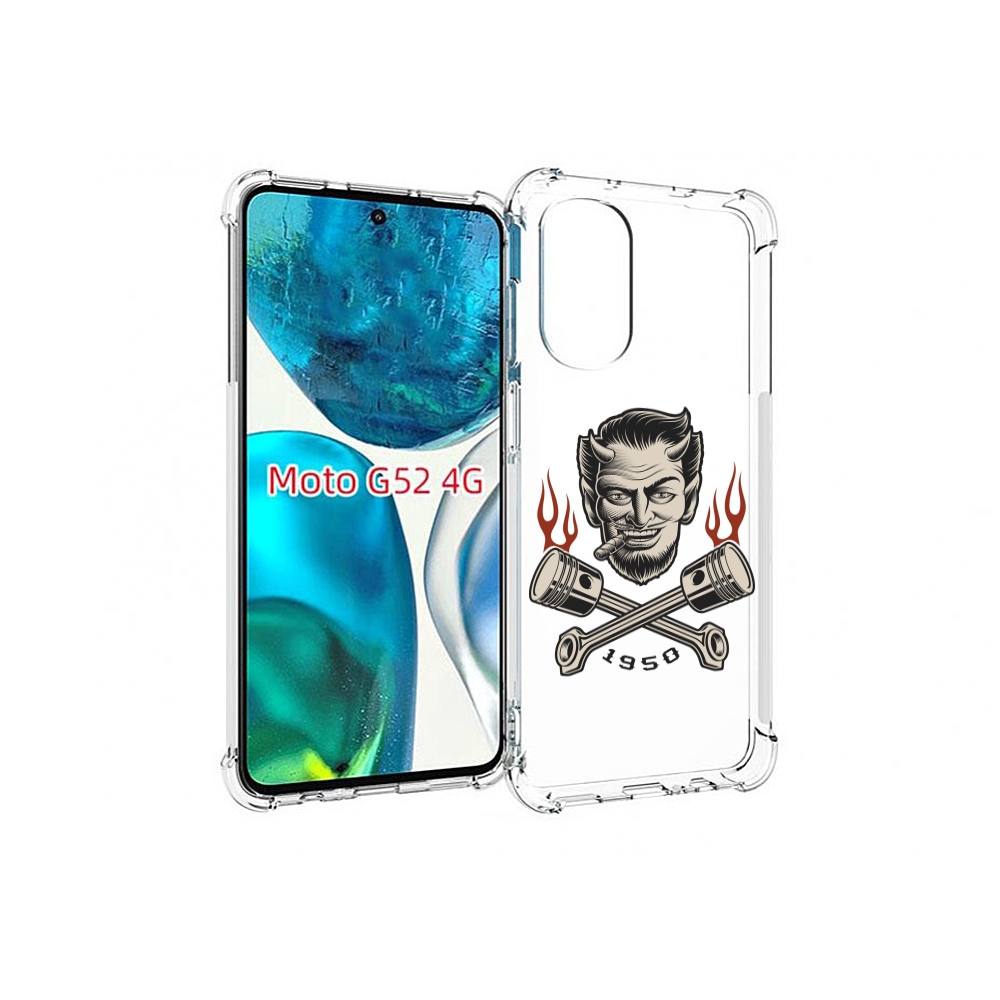 

Чехол MyPads поршни-горят для Motorola Moto G82 / Moto G52, Прозрачный, Tocco