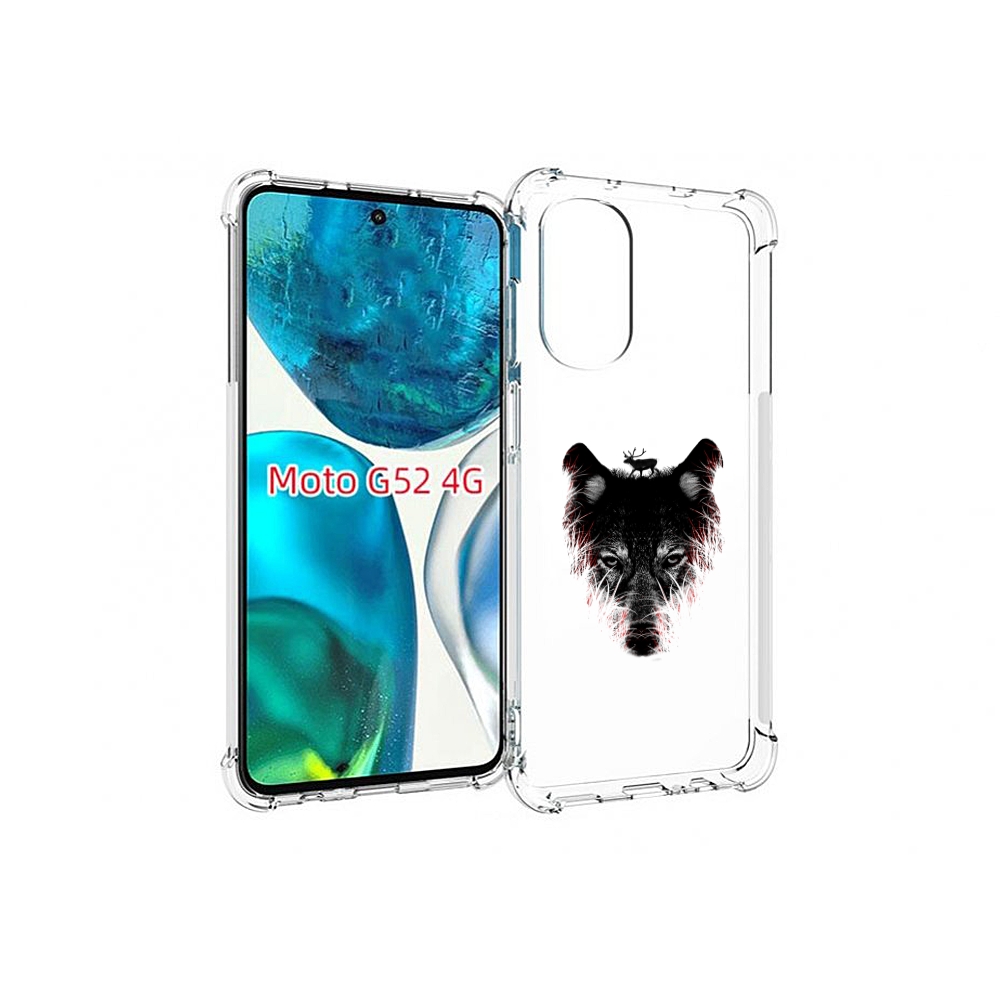 

Чехол MyPads волк в траве для Motorola Moto G82 / Moto G52, Прозрачный, Tocco