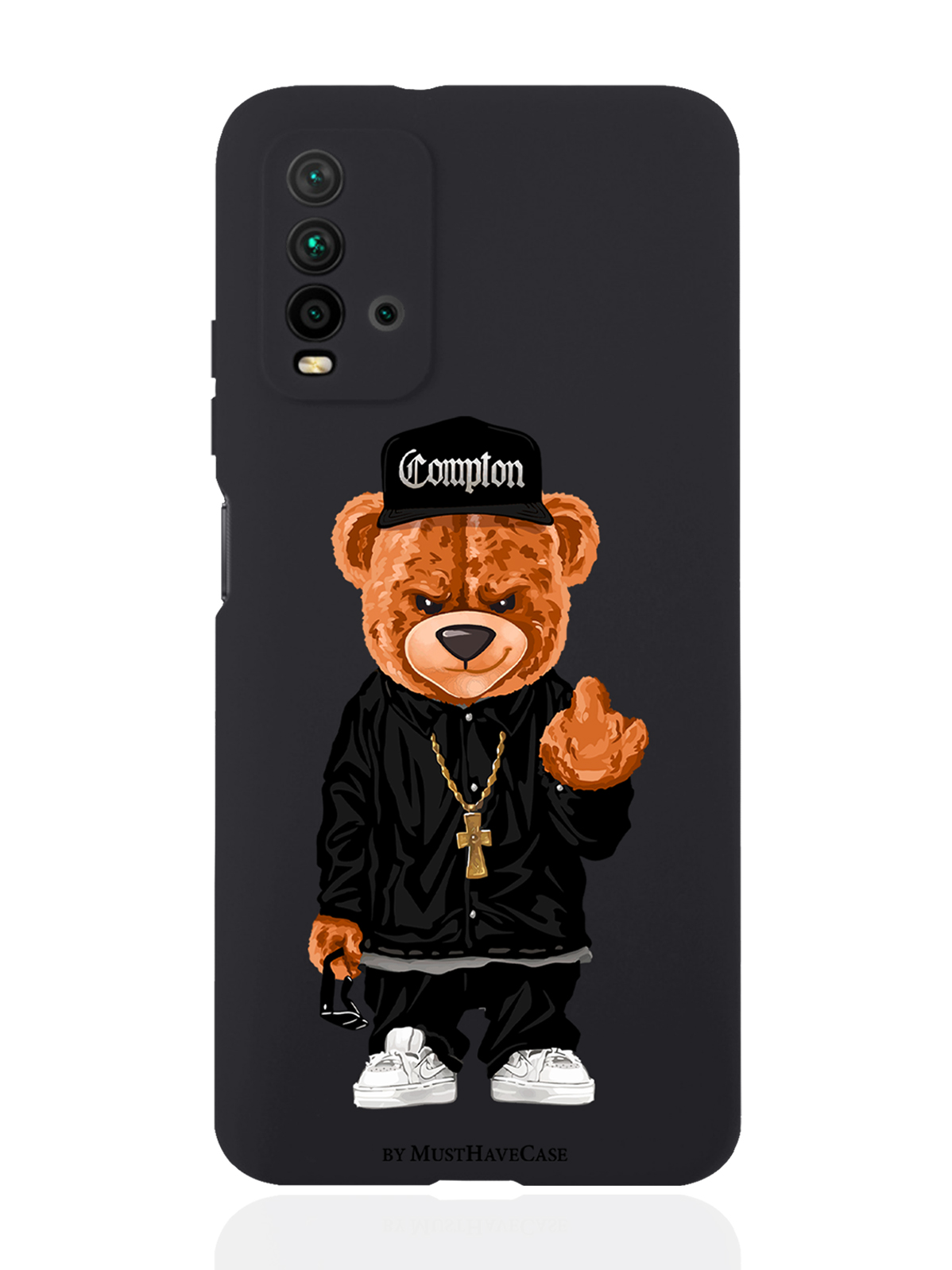 фото Чехол musthavecase для xiaomi redmi 9t мишка compton черный