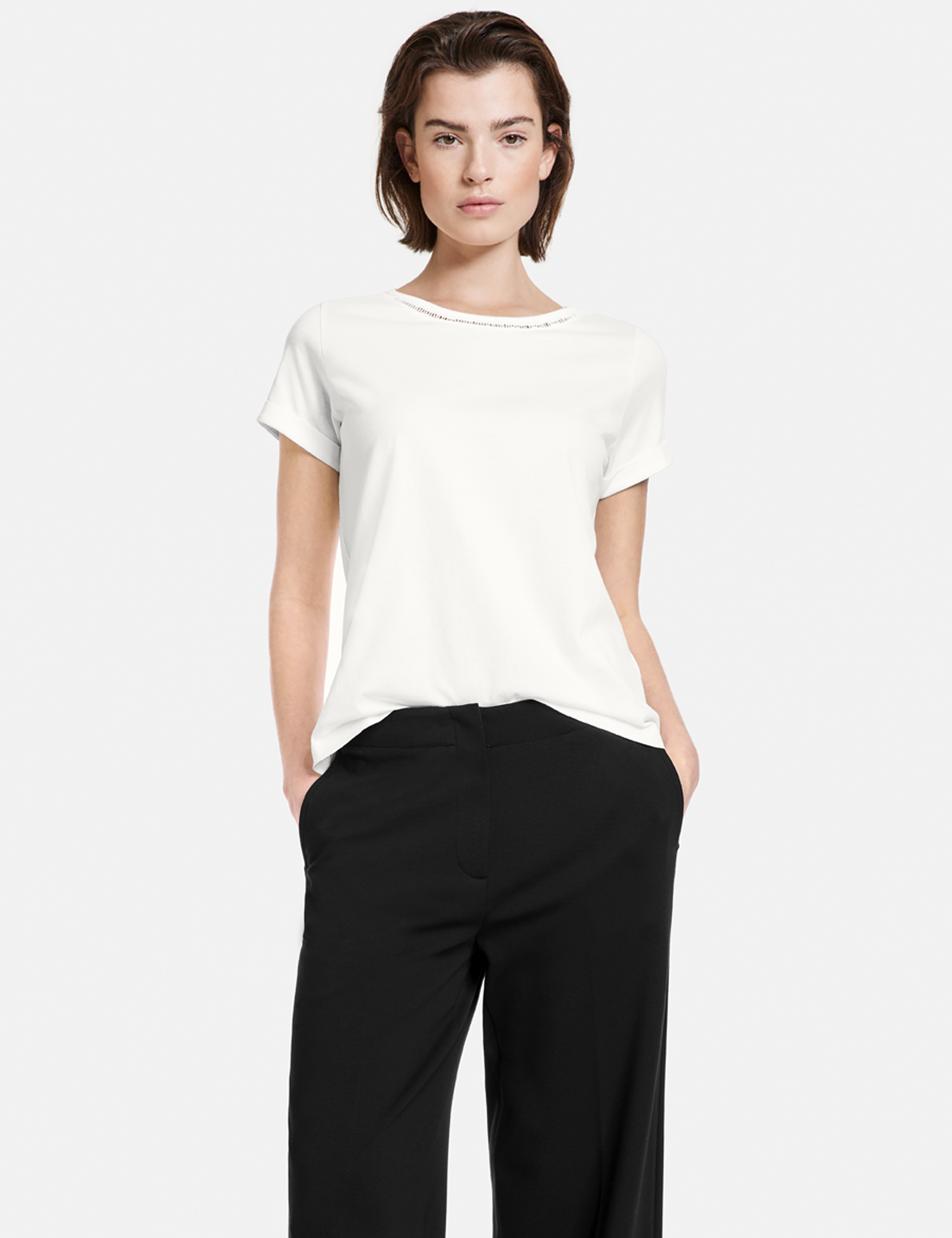 Футболка женская TAIFUN by GERRY WEBER 971988-19650-9700 белая 36