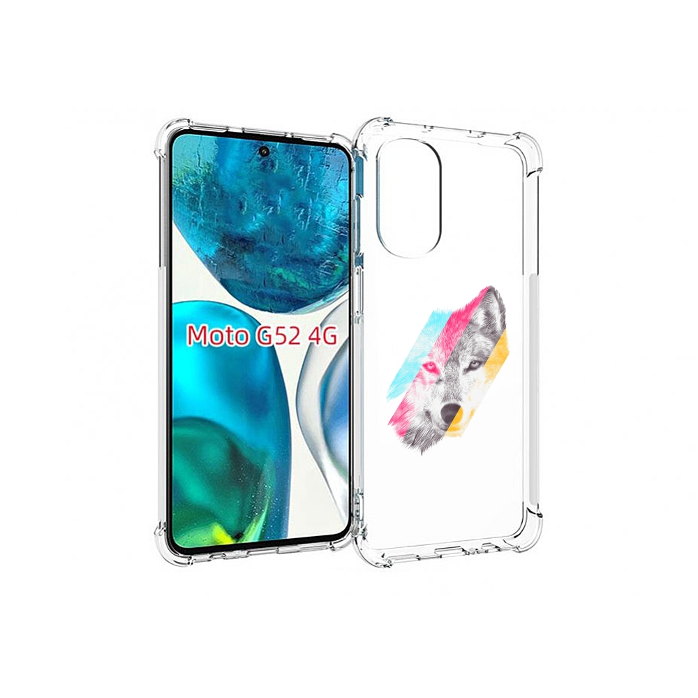 

Чехол MyPads волк градиент для Motorola Moto G82 / Moto G52, Прозрачный, Tocco
