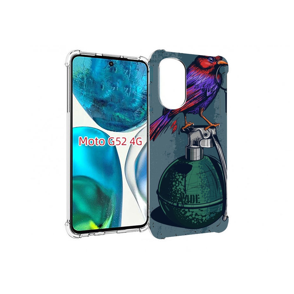 

Чехол MyPads птица с гранатой для Motorola Moto G82 / Moto G52, Прозрачный, Tocco