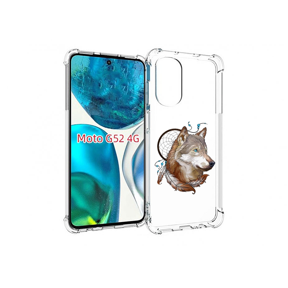 

Чехол MyPads волк и ловец снов для Motorola Moto G82 / Moto G52, Прозрачный, Tocco