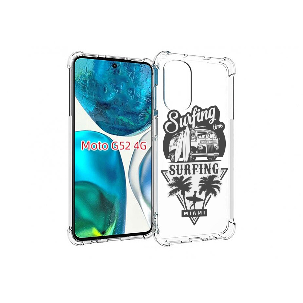 

Чехол MyPads путешествие-на-фургочике для Motorola Moto G82 / Moto G52, Прозрачный, Tocco