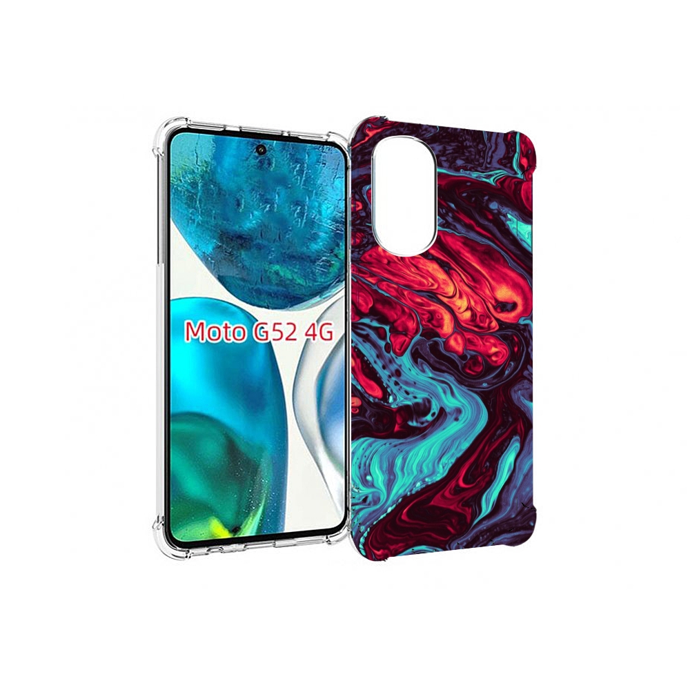 

Чехол MyPads разбавленная краска для Motorola Moto G82 / Moto G52, Прозрачный, Tocco