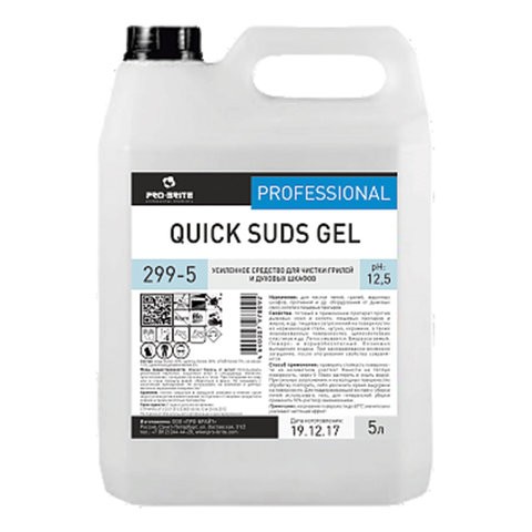 

Средство для чистки плит, духовок, грилей 5 л, PRO-BRITE QUICK SUDS GEL 299-5