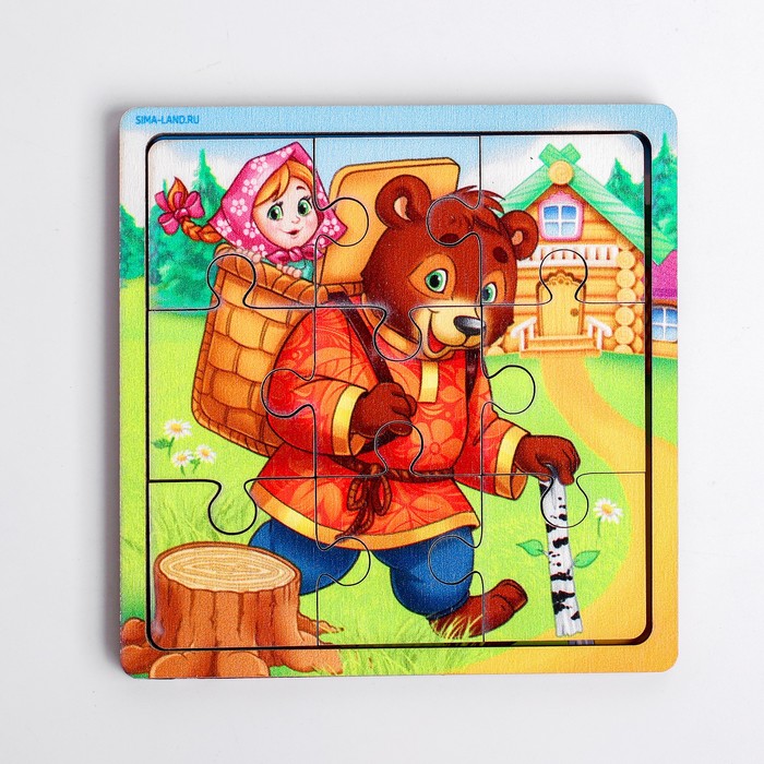 

Пазл «Маша и медведь», 9 деталей