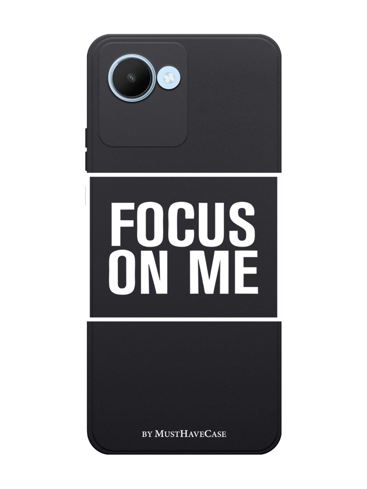 фото Чехол musthavecase для realme c30 focus on me черный