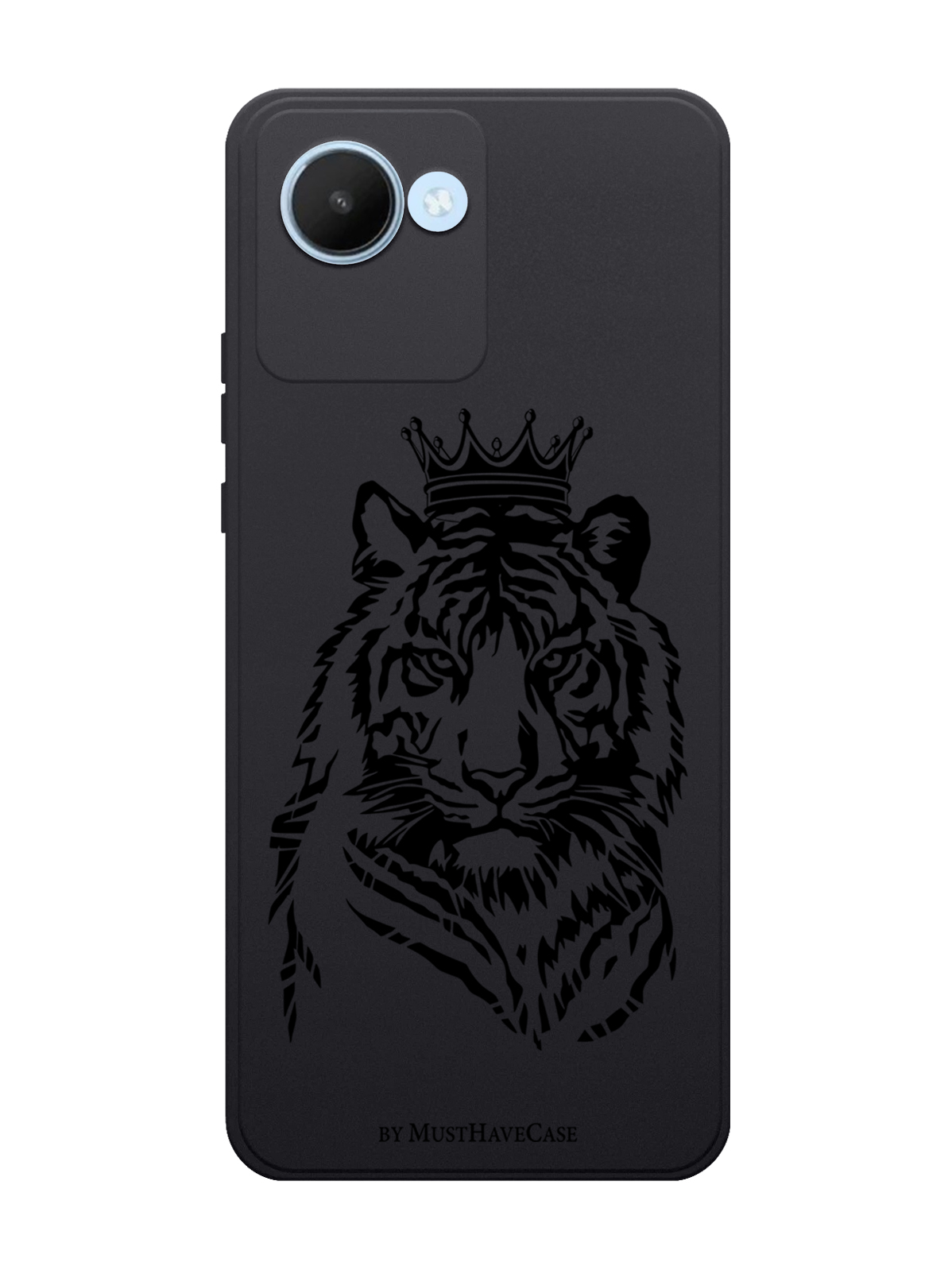 

Чехол MustHaveCase для realme C30 Тигр с Короной черный