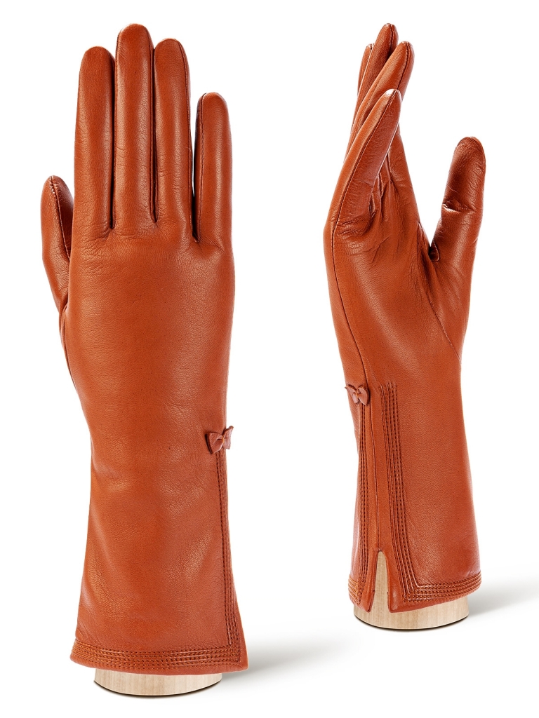Перчатки женские Eleganzza F-IS0086 коричневые, р. 6.5
