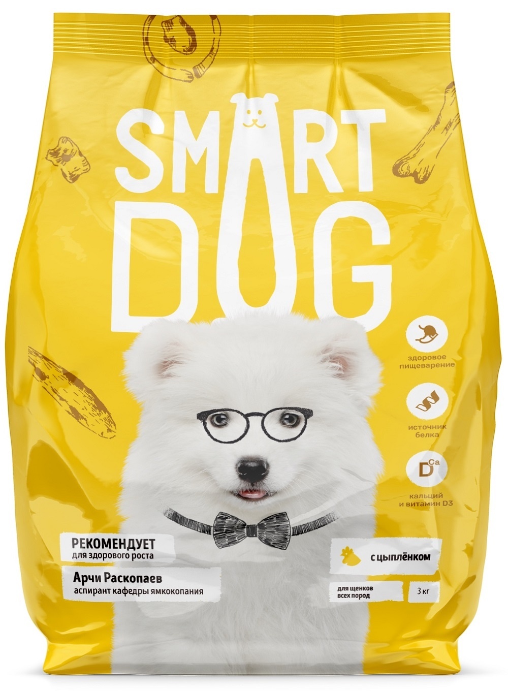 

Сухой корм для щенков Smart Dog с цыпленком 3 кг