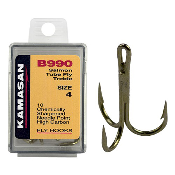 

Крючки Kamasan B990-12 Salmon Tube Fly Trebles, тройник (10шт), HMB990012X