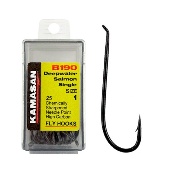

Крючки Kamasan B190-1 DEEP Water Salmon Single (25шт), HMB190001X