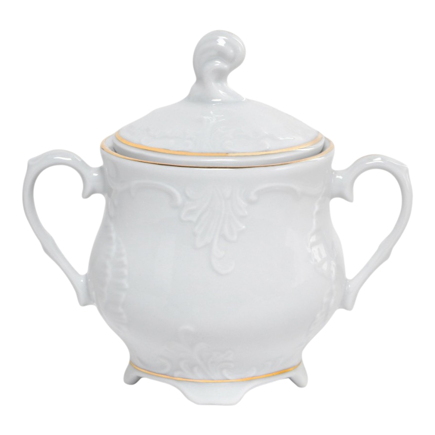 

Сахарница Cmielow Rococo 0,4 л, Белый;золотистый