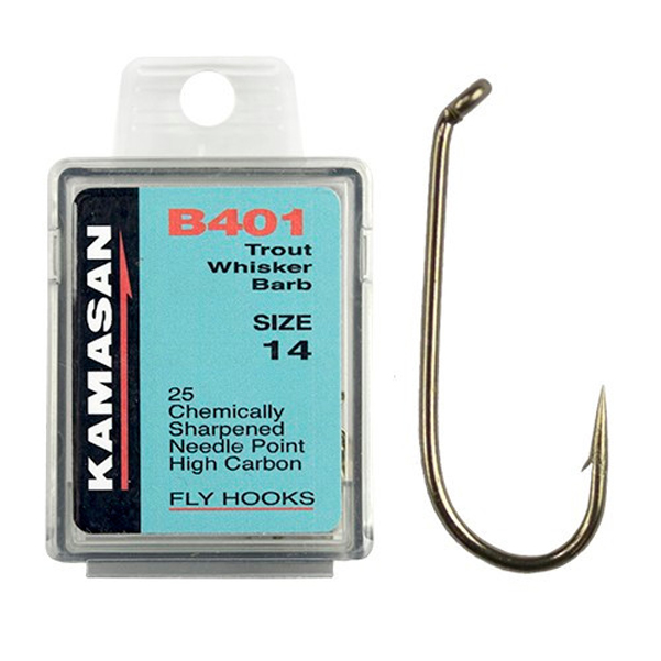 

Крючки Kamasan B401-14 Trout whisker (25шт), HFB401014X
