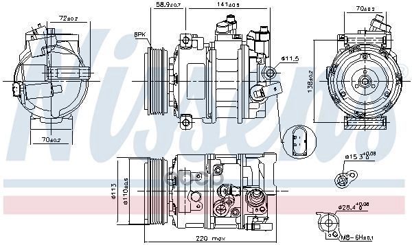 

Ns890633 Компрессор Кондиционера Замена 89211 Vw Golf/Passat 1.2-3.6I/Tdi 04>