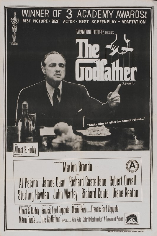 

Постер к фильму "Крестный отец" (The Godfather) Оригинальный 68,6x101,6 см