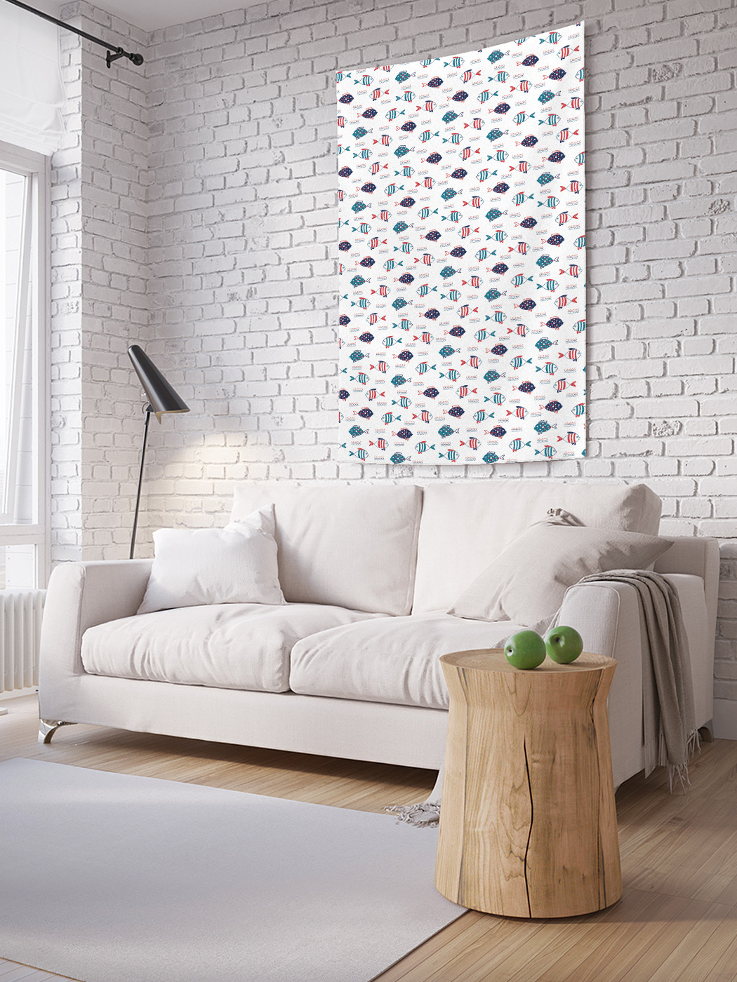 

Вертикальное фотопанно на стену JoyArty Рыбы полосатые и в сердечках 150x200 см, Рыбы полосатые и в сердечках