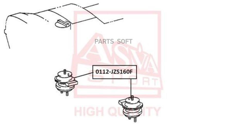 

Подушка двигателя передняя TOYOTA ALTEZZA/ALTEZZA GITA GXE10/SXE10 1998-2005 ASVA 0112-JZS