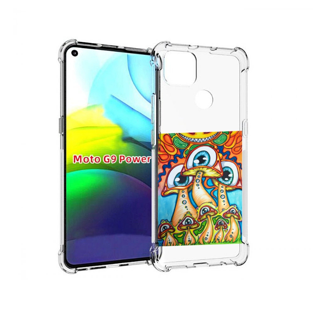 

Чехол MyPads грибы с глазами для Motorola Moto G9 Power, Прозрачный, Tocco