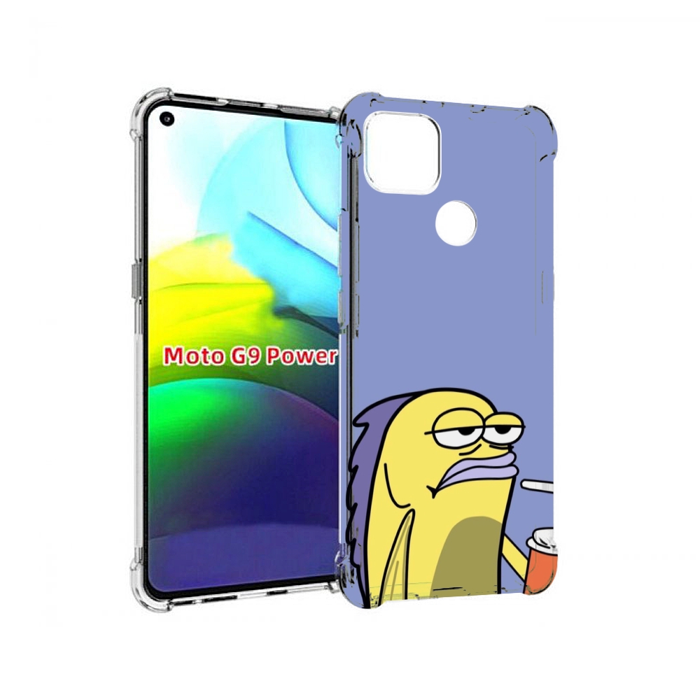 

Чехол MyPads грусная-рыба-из-спанч-боба для Motorola Moto G9 Power, Прозрачный, Tocco