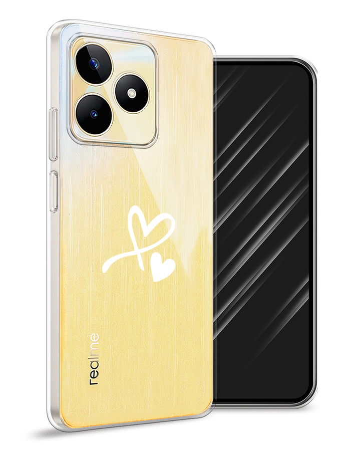 

Чехол Awog на Realme C53/C51/Note 50 "Сердечко минимализм", Белый, 2515250-1