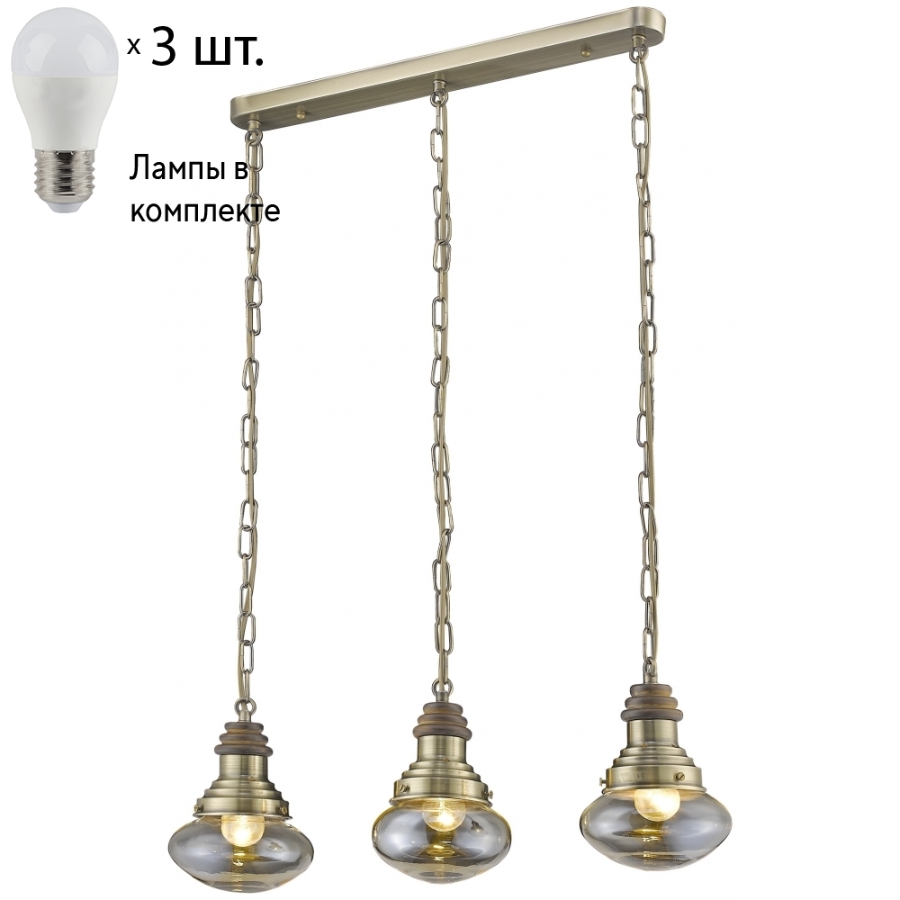 Подвесной светильник с лампочками Velante 306-503-03+Lamps E27 P45 100059615735