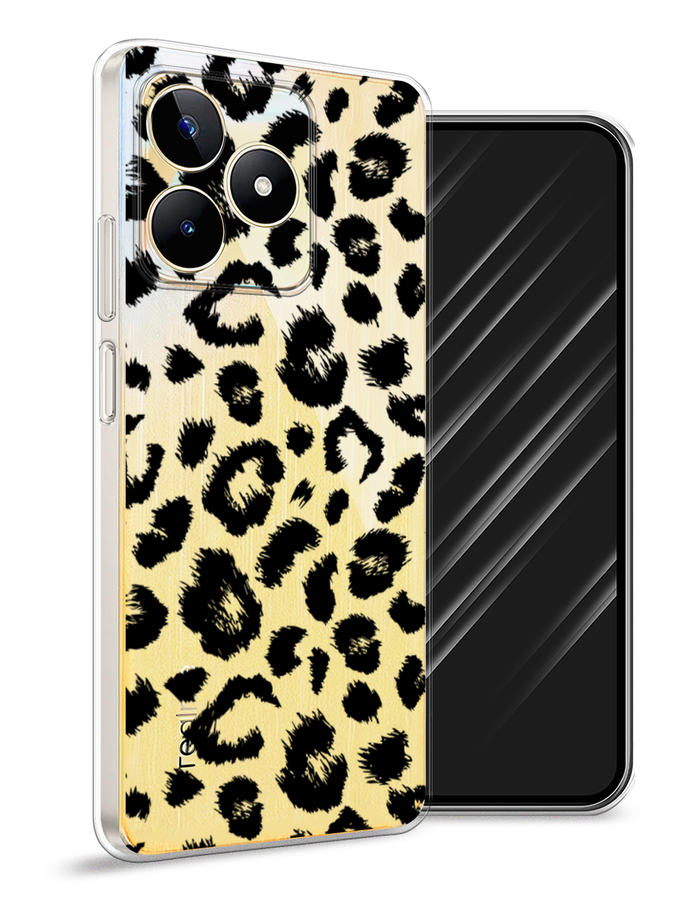 

Чехол Awog на Realme C53/C51/Note 50 "Окрас леопарда фон", Черный, 2515250-1