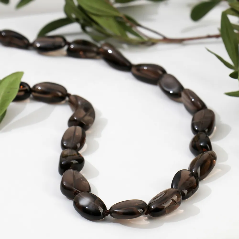 

Бусы из бижутерного сплава 50 см NoBrand Раухтопаз, раухтопаз, Раухтопаз