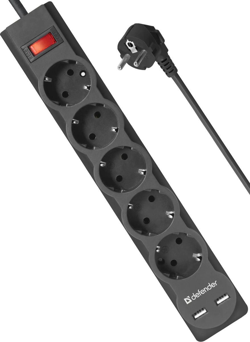 

Сетевой фильтр Defender DFS 755, 5м, черный 99755, Сетевой фильтр Defender DFS 755, 5м, черный [99755]