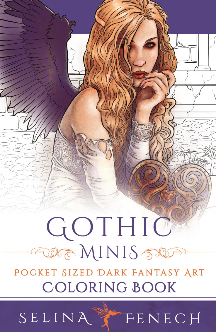 

Gothic Minis - Pocket Sized Dark Fantasy Art Coloring Book