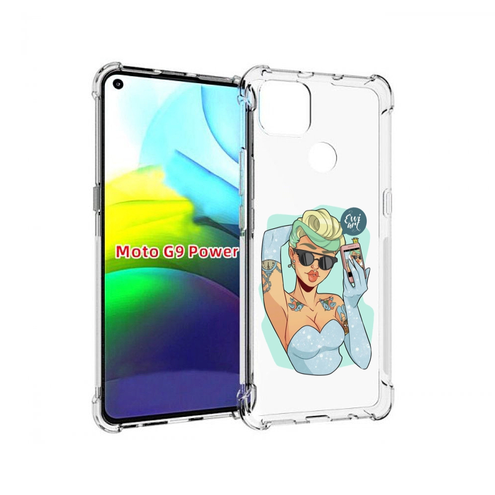 

Чехол MyPads девушка с короткой стрижкой женский для Motorola Moto G9 Power, Прозрачный, Tocco