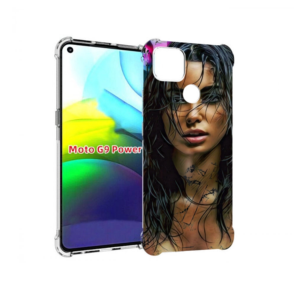 

Чехол MyPads девушка с мокрыми волосами женский для Motorola Moto G9 Power, Прозрачный, Tocco