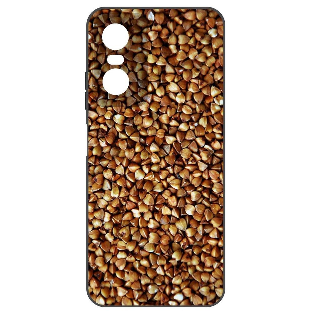 

Чехол-накладка Krutoff Soft Case Гречка для Tecno POP 6 Pro, Черный