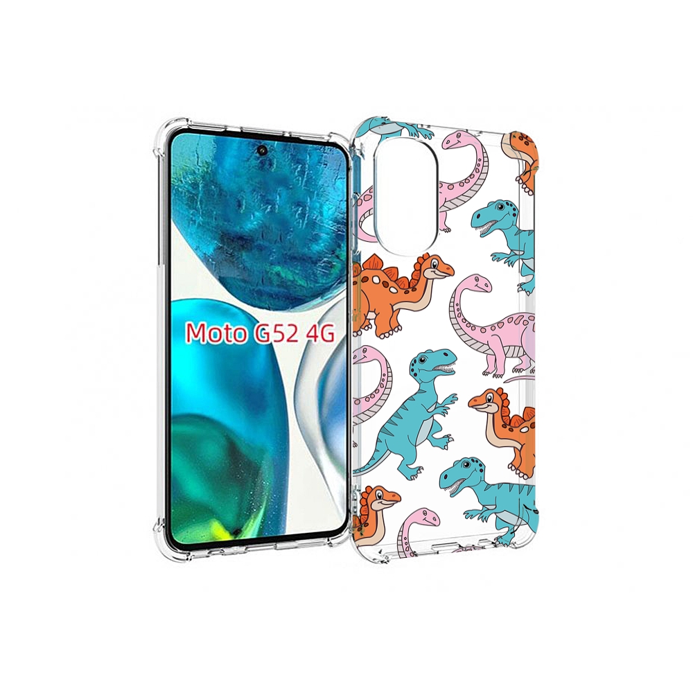 

Чехол MyPads разные-динозаврики для Motorola Moto G82 / Moto G52, Прозрачный, Tocco