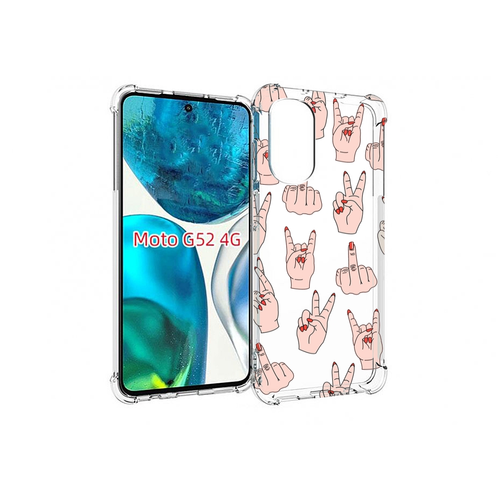 Чехол MyPads разные-ручки для Motorola Moto G82 / Moto G52