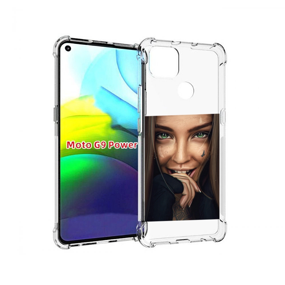 

Чехол MyPads девушка улыбается женский для Motorola Moto G9 Power, Прозрачный, Tocco