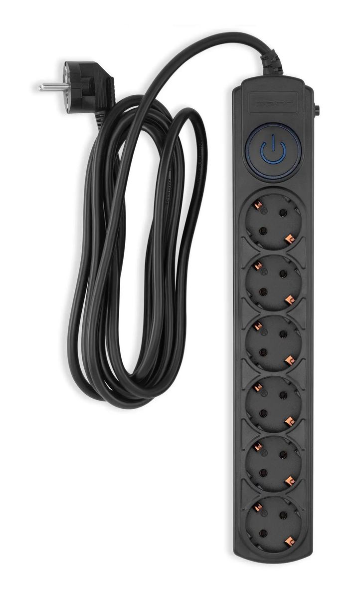 

Сетевой фильтр Ippon BK-6-EU-3-16-B, 3м, черный