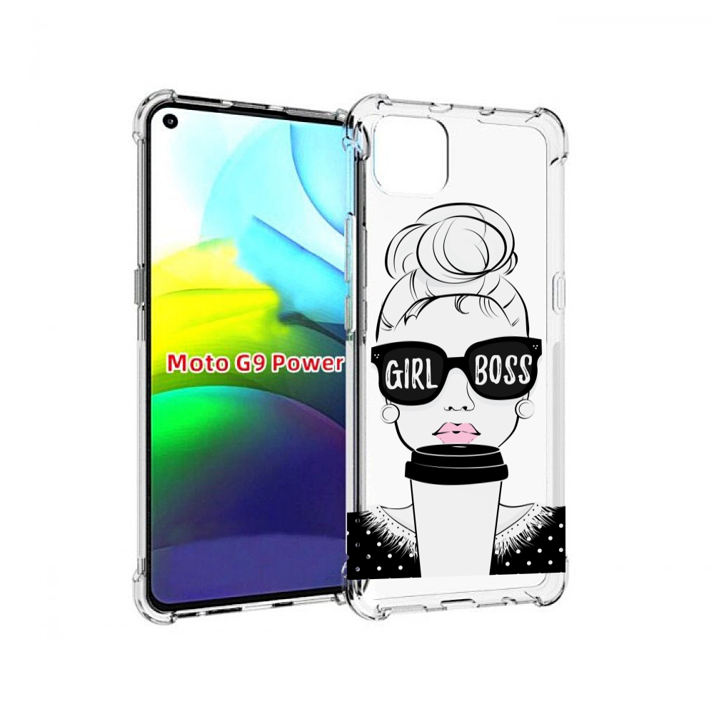 

Чехол MyPads девушка-босс женский для Motorola Moto G9 Power, Прозрачный, Tocco