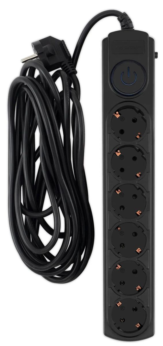 

Сетевой фильтр Ippon BK-6-EU-5-10-B, 5м, черный