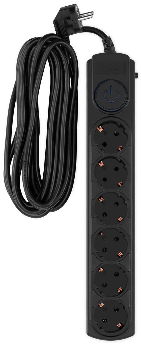 

Сетевой фильтр Ippon BK-6-EU-5-16-B, 5м, черный