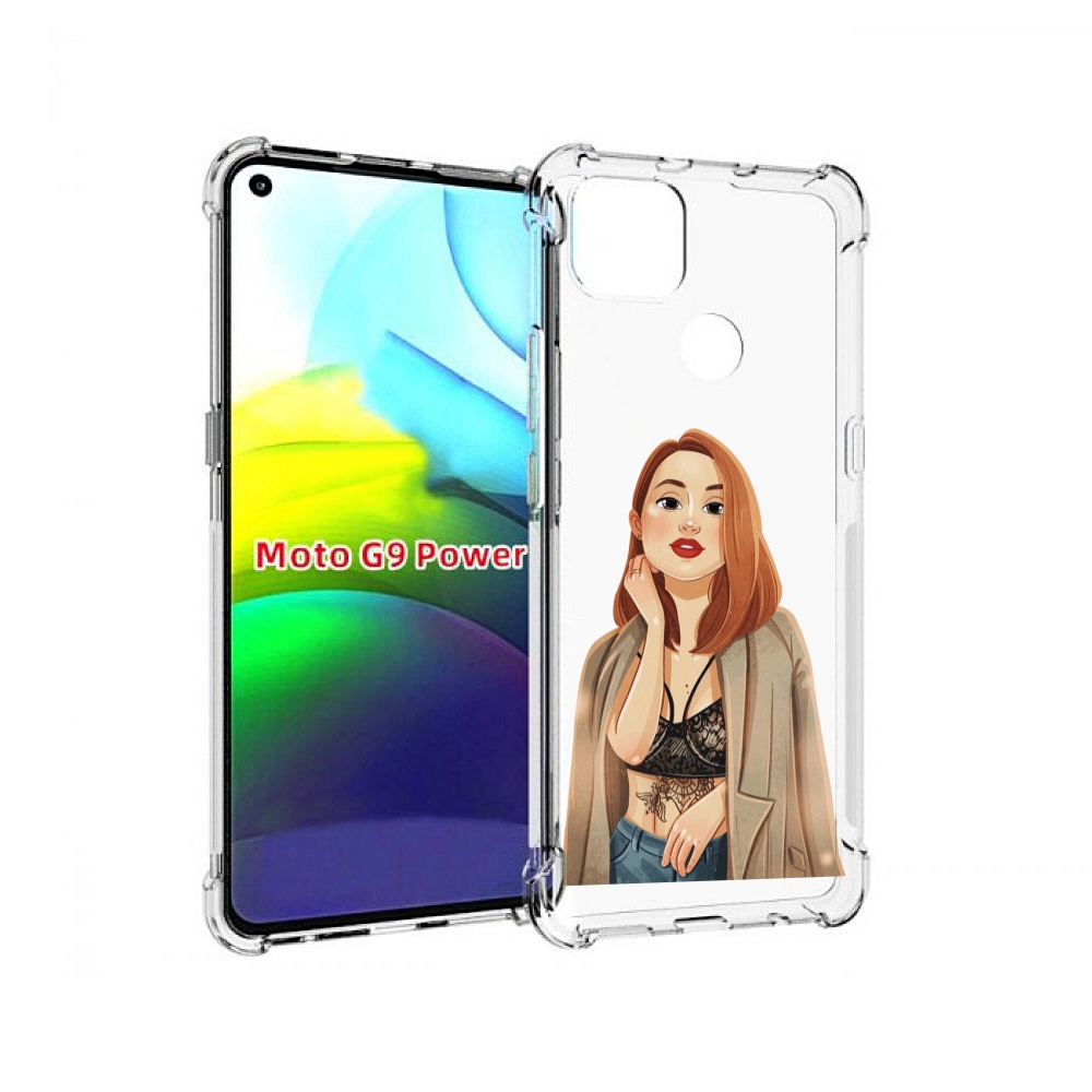 

Чехол MyPads девушка-в-кружевном-2 для Motorola Moto G9 Power, Прозрачный, Tocco