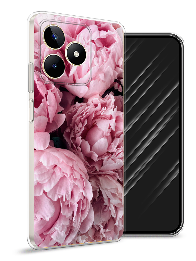 

Чехол Awog на Realme C53/C51/Note 50 "Нежные пионы", Розовый;черный;белый, 2516050-1