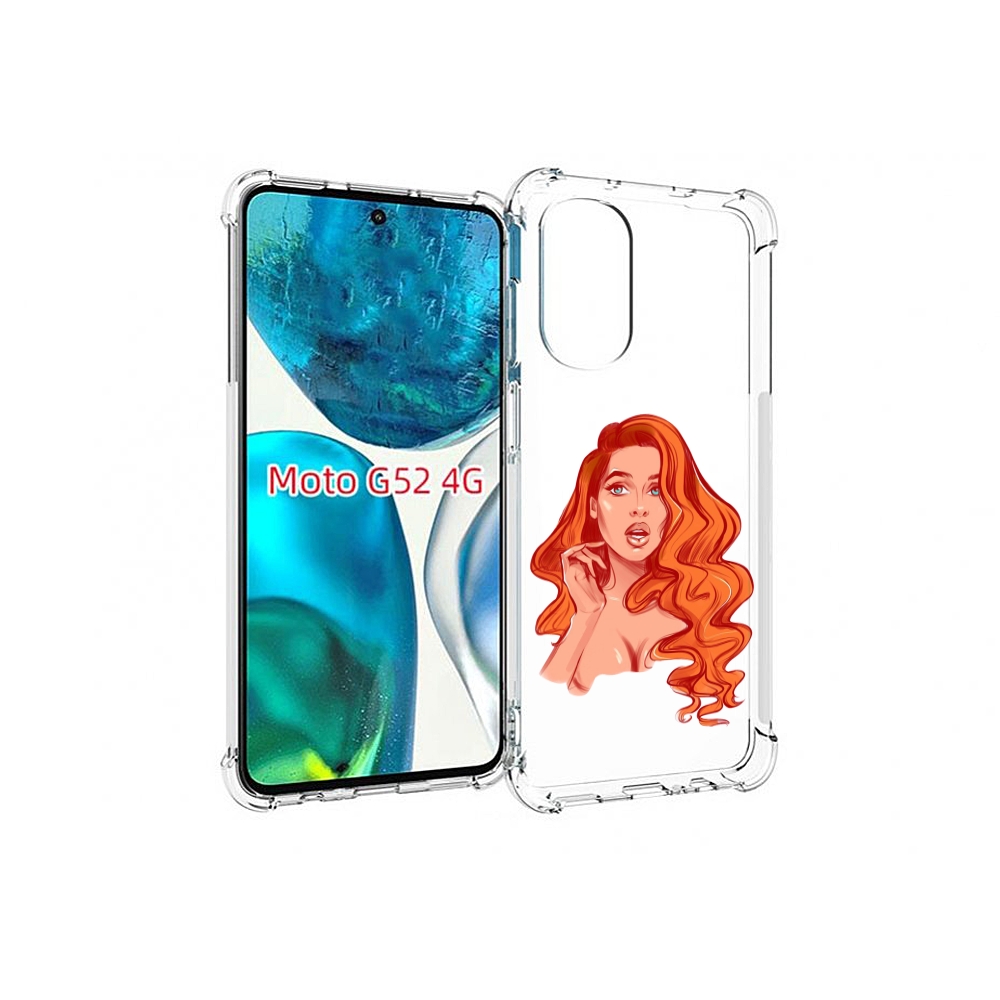 

Чехол MyPads рыжая-девушка-модельной-внешности женский для Motorola Moto G82 / Moto G52, Прозрачный, Tocco