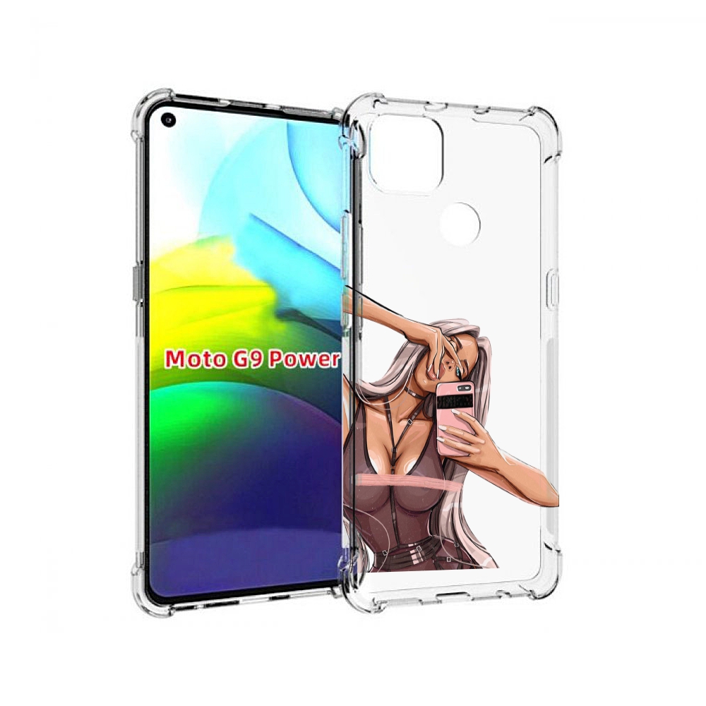 

Чехол MyPads девушка-в-прозрачной-одежде для Motorola Moto G9 Power, Прозрачный, Tocco