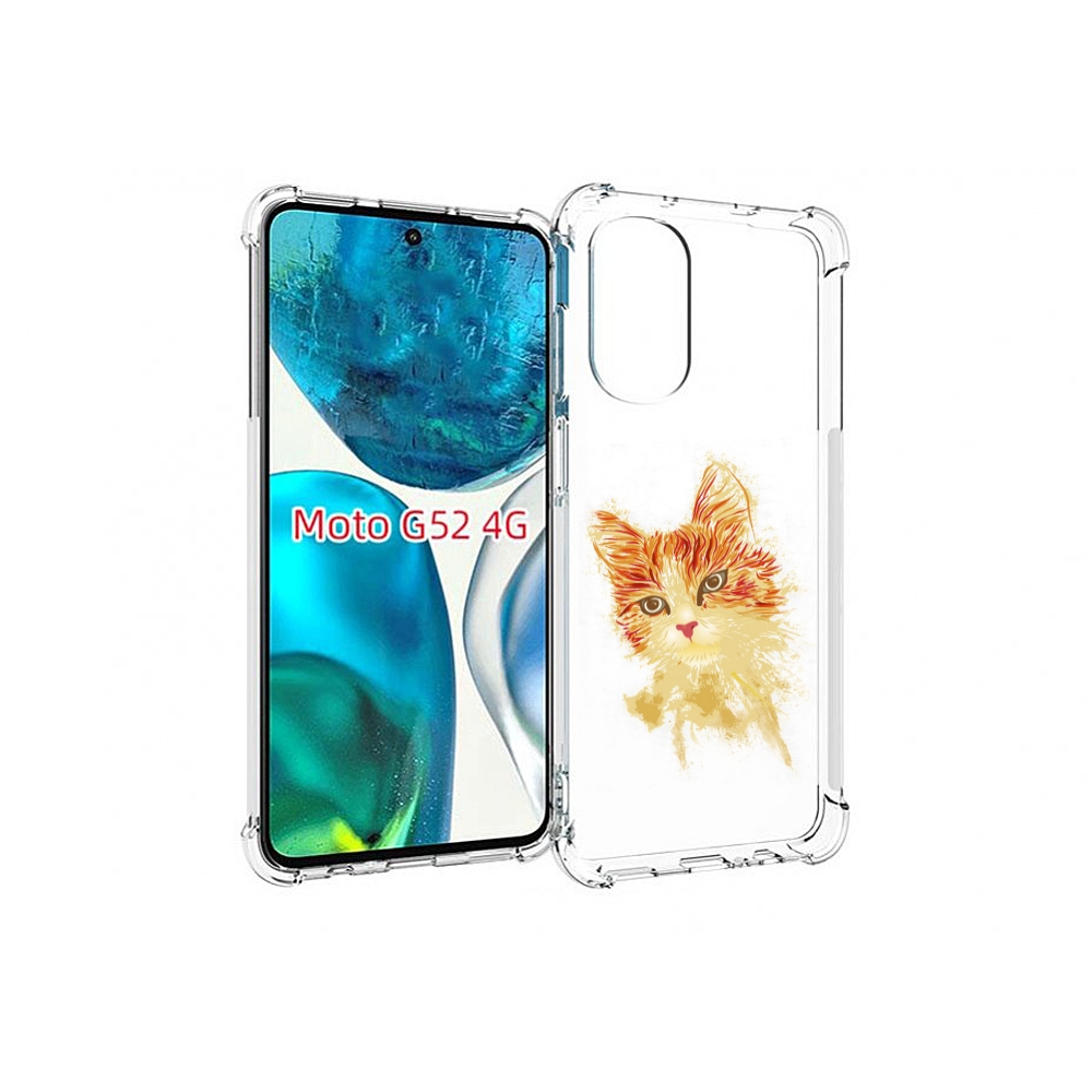 

Чехол MyPads рыжий кот для Motorola Moto G82 / Moto G52, Прозрачный, Tocco