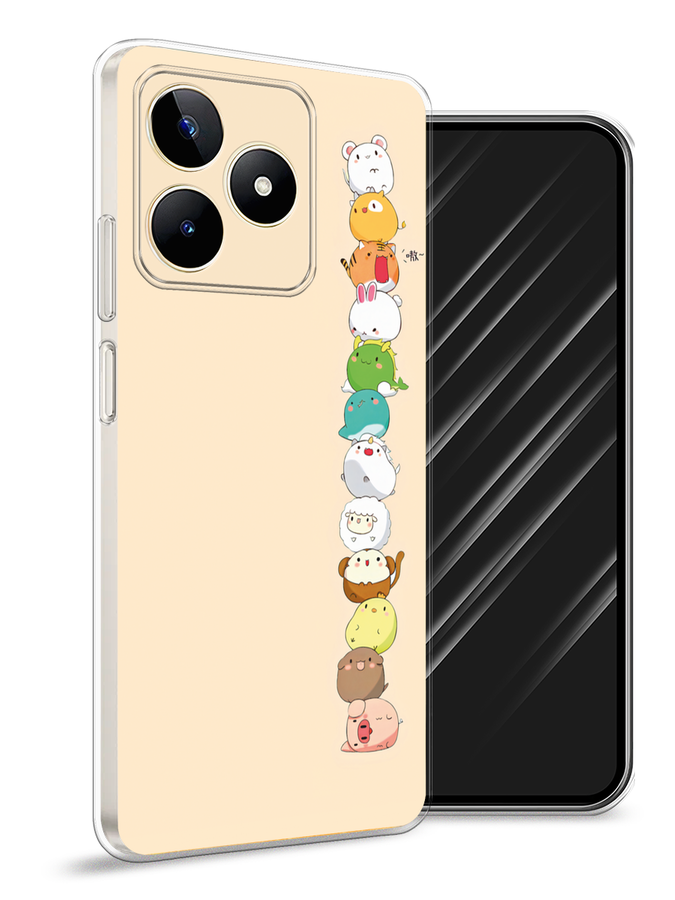 

Чехол Awog на Realme C53/C51/Note 50 "Питомцы Чиби", Желтый, 2516050-1